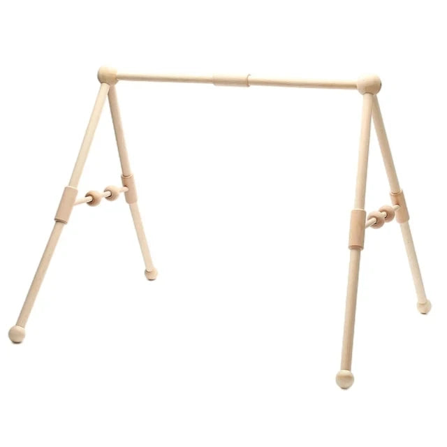 Natural Wooden Baby Gym Frame with Star Pendant