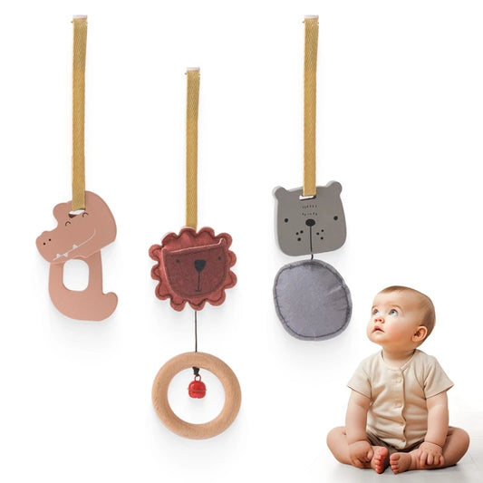 Natural Wooden Baby Gym Frame with Star Pendant